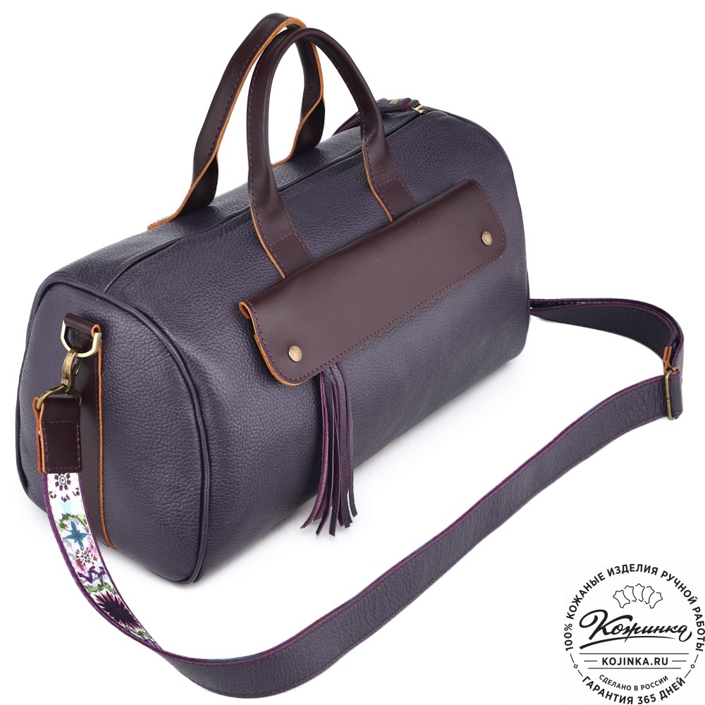 Женская кожаная сумка "Византия" (баклажан)